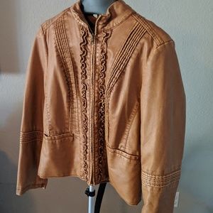 Ana. Light brown polyester Jacket